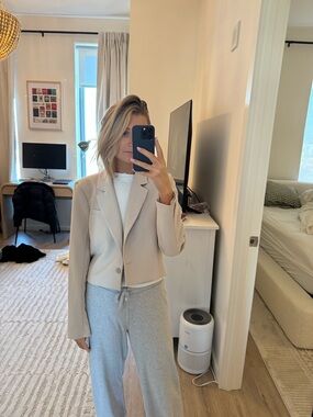 Abercrombie & Fitch Light Beige Blazer Jacket